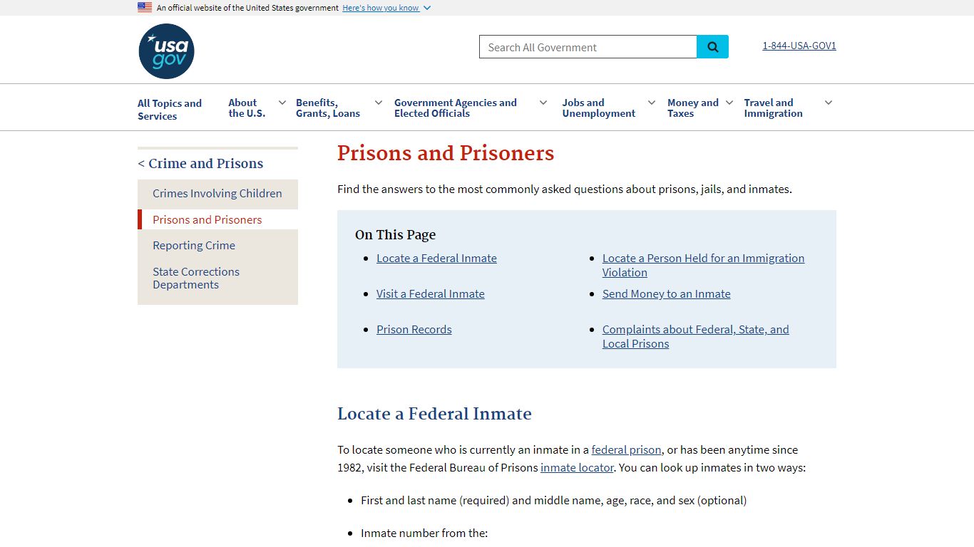 Prisons and Prisoners | USAGov